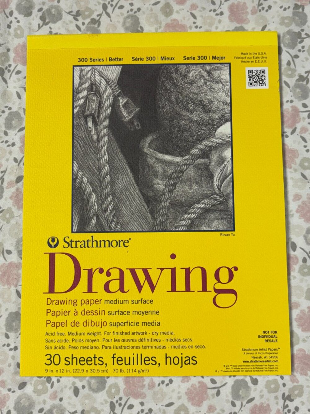 Strathmore Drawing Paper, 30 sheets, 70lb, 9"x12", 300 Series